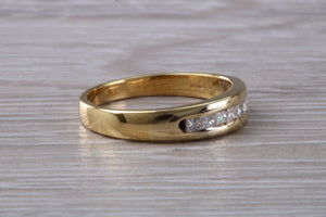 Traditional Princess cut Diamond set 18ct Gold Eternity Ring