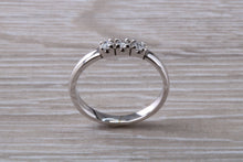 Load image into Gallery viewer, Petite Diamond set 18ct White Gold Trilogy Ring