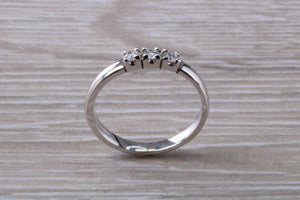 Petite Diamond set 18ct White Gold Trilogy Ring
