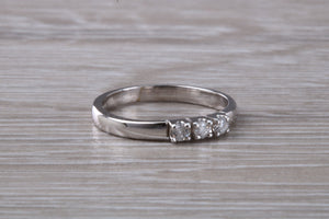 Petite Diamond set 18ct White Gold Trilogy Ring