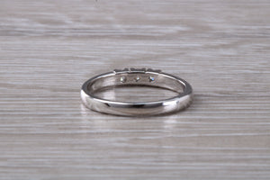 Petite Diamond set 18ct White Gold Trilogy Ring