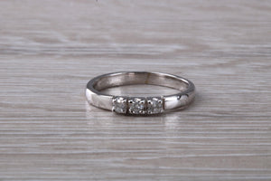 Petite Diamond set 18ct White Gold Trilogy Ring