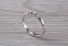 Load image into Gallery viewer, Petite Diamond set 18ct White Gold Trilogy Ring