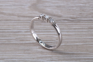 Petite Diamond set 18ct White Gold Trilogy Ring
