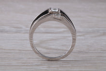 Load image into Gallery viewer, Very Unusual Baguette cut Diamonds set 18ct White Gold Ring