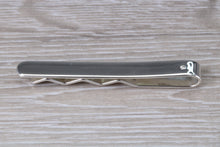 Load image into Gallery viewer, Diamond set Gentlemans Tie Slide. real Diamond and made from solid sterling silver