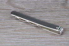 Load image into Gallery viewer, Diamond set Gentlemans Tie Slide. real Diamond and made from solid sterling silver