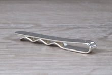 Load image into Gallery viewer, Diamond set Gentlemans Tie Slide. real Diamond and made from solid sterling silver