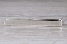 Load image into Gallery viewer, Diamond set Gentlemans Tie Slide. real Diamond and made from solid sterling silver