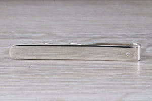 Diamond set Gentlemans Tie Slide. real Diamond and made from solid sterling silver