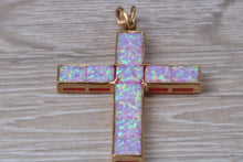 Load image into Gallery viewer, Opal set large Yellow Gold Cross