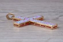 Load image into Gallery viewer, Opal set large Yellow Gold Cross