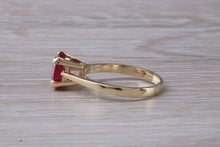 Load image into Gallery viewer, Two carat Oval cut Ruby set Yellow Gold Solitaire