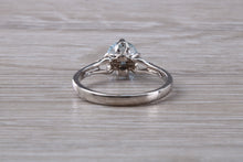 Load image into Gallery viewer, One carat Round cut Aquamarine and Diamond Ring