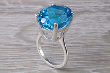 Load image into Gallery viewer, Very Large 36 carat Swiss Blue Topaz Ring