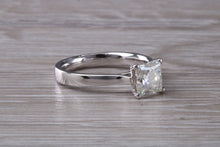 Load image into Gallery viewer, 1.25 carat Princess cut Moissanite Diamond Solitaire