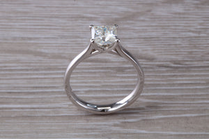1.25 carat Princess cut Moissanite Diamond Solitaire