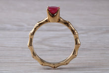 Load image into Gallery viewer, One carat Oval cut Ruby set Tree Branch Solitaire