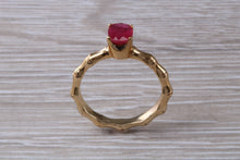 Load image into Gallery viewer, One carat Oval cut Ruby set Tree Branch Solitaire