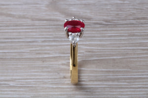 Ruby and Diamond Trilogy set Gold Ring