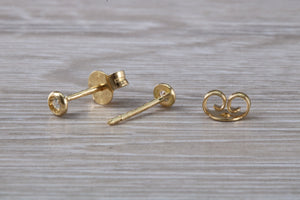 Tiny and Simple Everyday Diamond Solitaire Stud Earrings