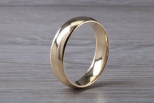 Load image into Gallery viewer, 6 mm Wide Court Profile Wedding Band, Yellow Gold