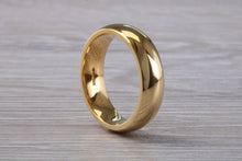 Load image into Gallery viewer, Traditional 5mm wide Court Profile 18ct Yellow Gold Wedding Band