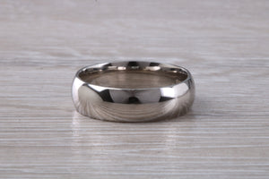 6mm Wide Court Profile Platinum Wedding Band