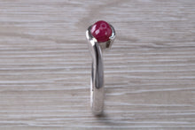 Load image into Gallery viewer, 1.25 carat Oval Cabochon cut Ruby set White Gold Ring