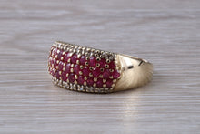 Load image into Gallery viewer, 9 mm Wide Rubies and Diamonds set Ring