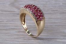 Load image into Gallery viewer, 9 mm Wide Rubies and Diamonds set Ring