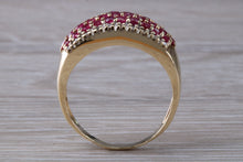 Load image into Gallery viewer, 9 mm Wide Rubies and Diamonds set Ring