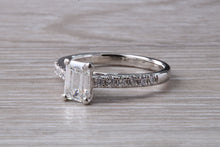 Load image into Gallery viewer, Stunning 1.25ct Moissanite Diamond and Natural Diamond set Engagement Ring