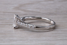 Load image into Gallery viewer, Stunning 1.25ct Moissanite Diamond and Natural Diamond set Engagement Ring