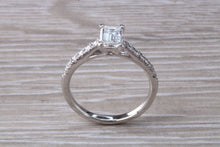 Load image into Gallery viewer, Stunning 1.25ct Moissanite Diamond and Natural Diamond set Engagement Ring