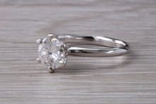 Load image into Gallery viewer, The Ultimate 1.25ct Hearts and Arrows Moissanite Diamond set Platinum Solitaire