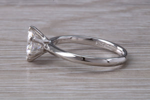 The Ultimate 1.25ct Hearts and Arrows Moissanite Diamond set Platinum Solitaire