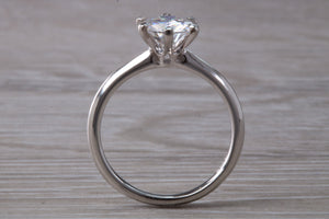 The Ultimate 1.25ct Hearts and Arrows Moissanite Diamond set Platinum Solitaire