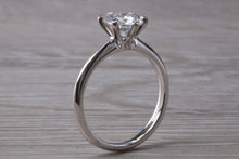 Load image into Gallery viewer, The Ultimate 1.25ct Hearts and Arrows Moissanite Diamond set Platinum Solitaire