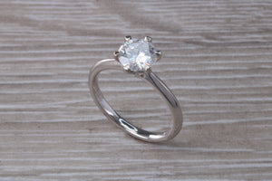 The Ultimate 1.25ct Hearts and Arrows Moissanite Diamond set Platinum Solitaire