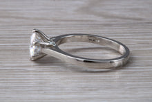 Load image into Gallery viewer, Forever One diamond solitaire, One carat Charles and Colvard diamond set in six claw ring and made in your choice of precious metal