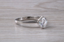Load image into Gallery viewer, Forever One diamond solitaire, One carat Charles and Colvard diamond set in six claw ring and made in your choice of precious metal