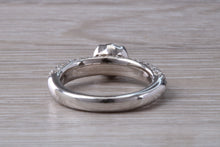 Load image into Gallery viewer, Very Dressy Blood red Ruby and with Diamond Encrusted Ring