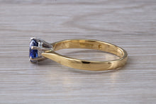 Load image into Gallery viewer, Natural Iolite Gemstone Solitaire Ring. 18ct Yellow and White Gold. Ideal birthday or Anniversary Gift, Promise,Dress or Statement Ring.