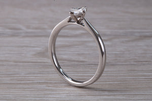 Minimalist Marquise cut Diamond set Platinum Solitaire