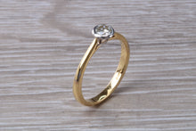 Load image into Gallery viewer, Bezel Diamond set Two Tone Gold Solitaire