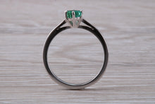 Load image into Gallery viewer, Very Dainty Half carat Emerald set Platinum Ring