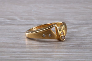 Diamond set 18ct Yellow Gold Ring