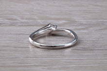 Load image into Gallery viewer, Twist Shank Diamond set 18ct White Gold Solitaire