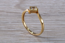 Load image into Gallery viewer, Cross Over Diamond set 18ct Yellow Gold Ring